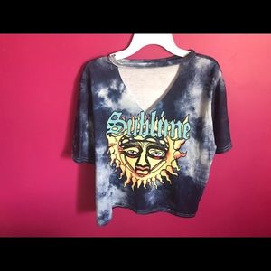 Tie dye ROMWE crop top